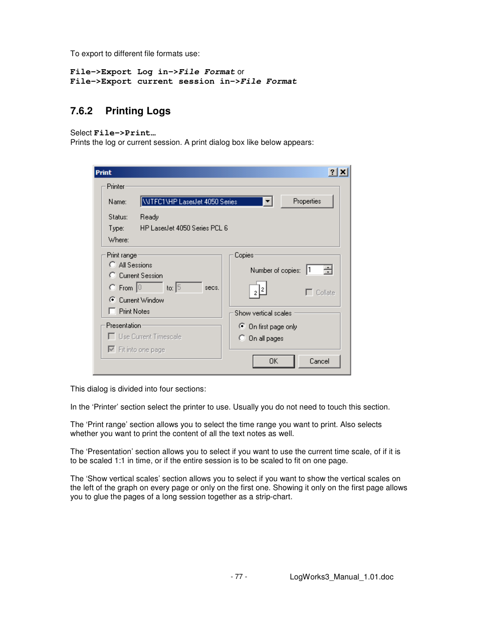2 printing logs | Innovate Motorsports LogWorks 3 User Manual | Page 77 / 145