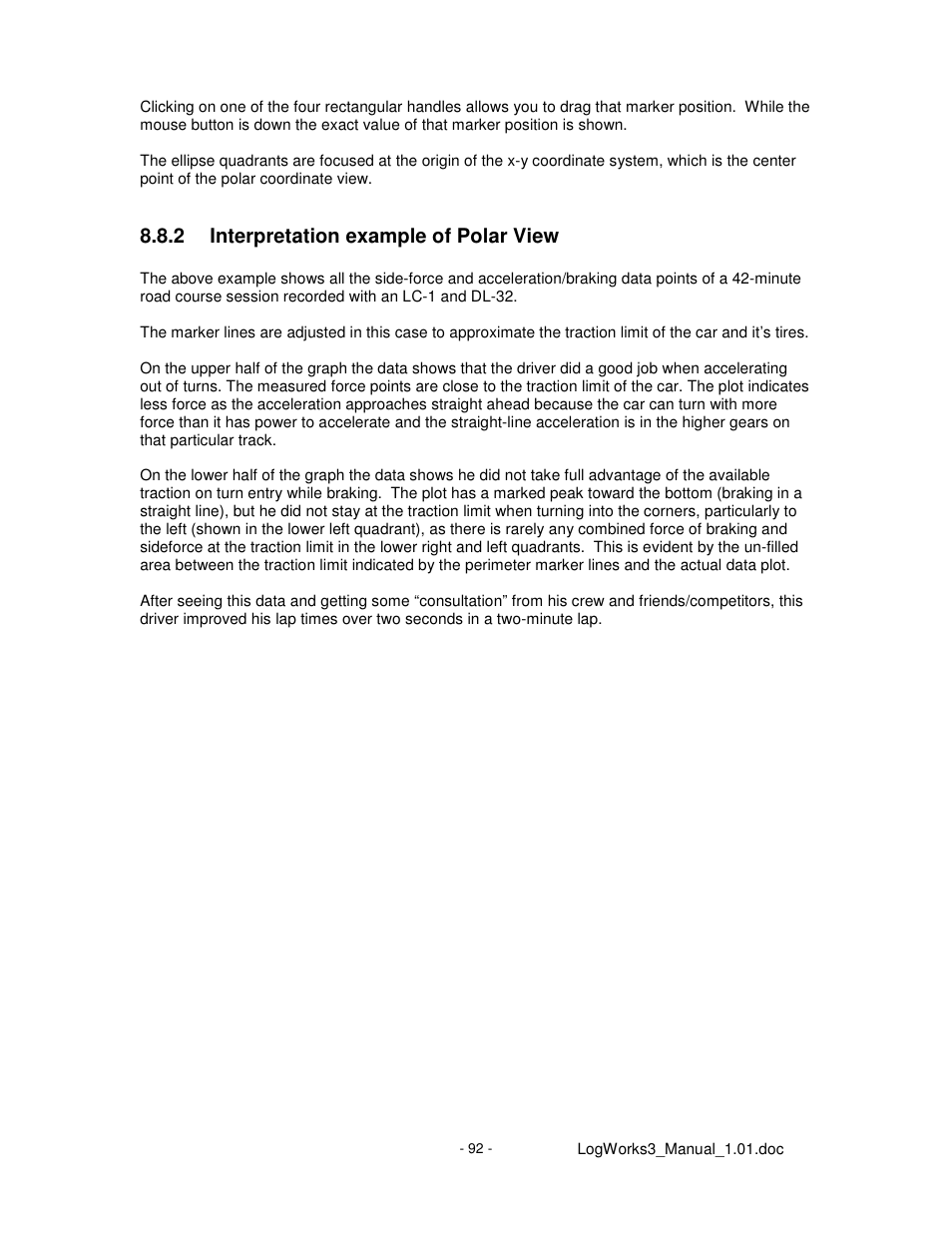 2 interpretation example of polar view | Innovate Motorsports LogWorks 3 User Manual | Page 92 / 145