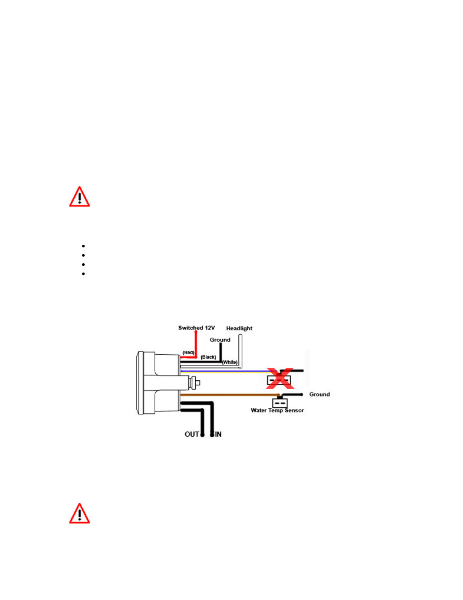 1 mounting and sensor installation, 2 wiring | Innovate Motorsports MTX-D, Water Temperature/Volt Gauge User Manual | Page 3 / 10