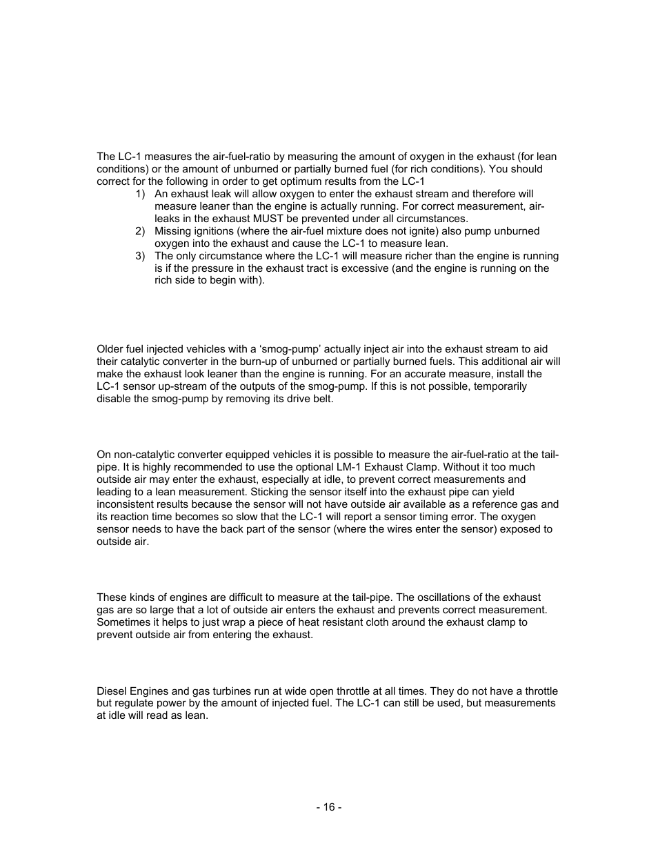 7 tips, tricks and troubleshooting | Innovate Motorsports LC-1 User Manual | Page 16 / 24