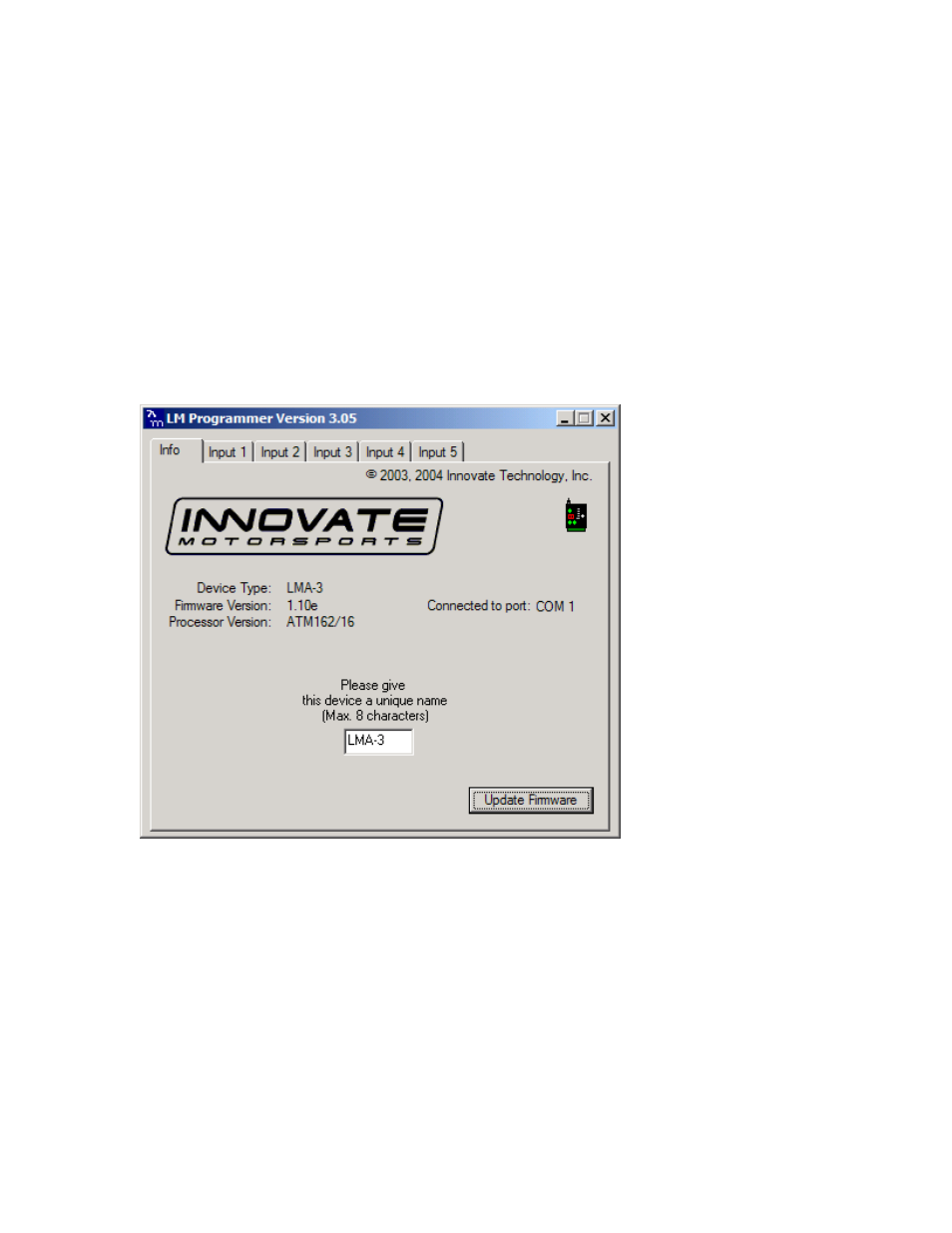 11 programming the lma-3 with lm programmer | Innovate Motorsports LMA-3 User Manual | Page 23 / 30