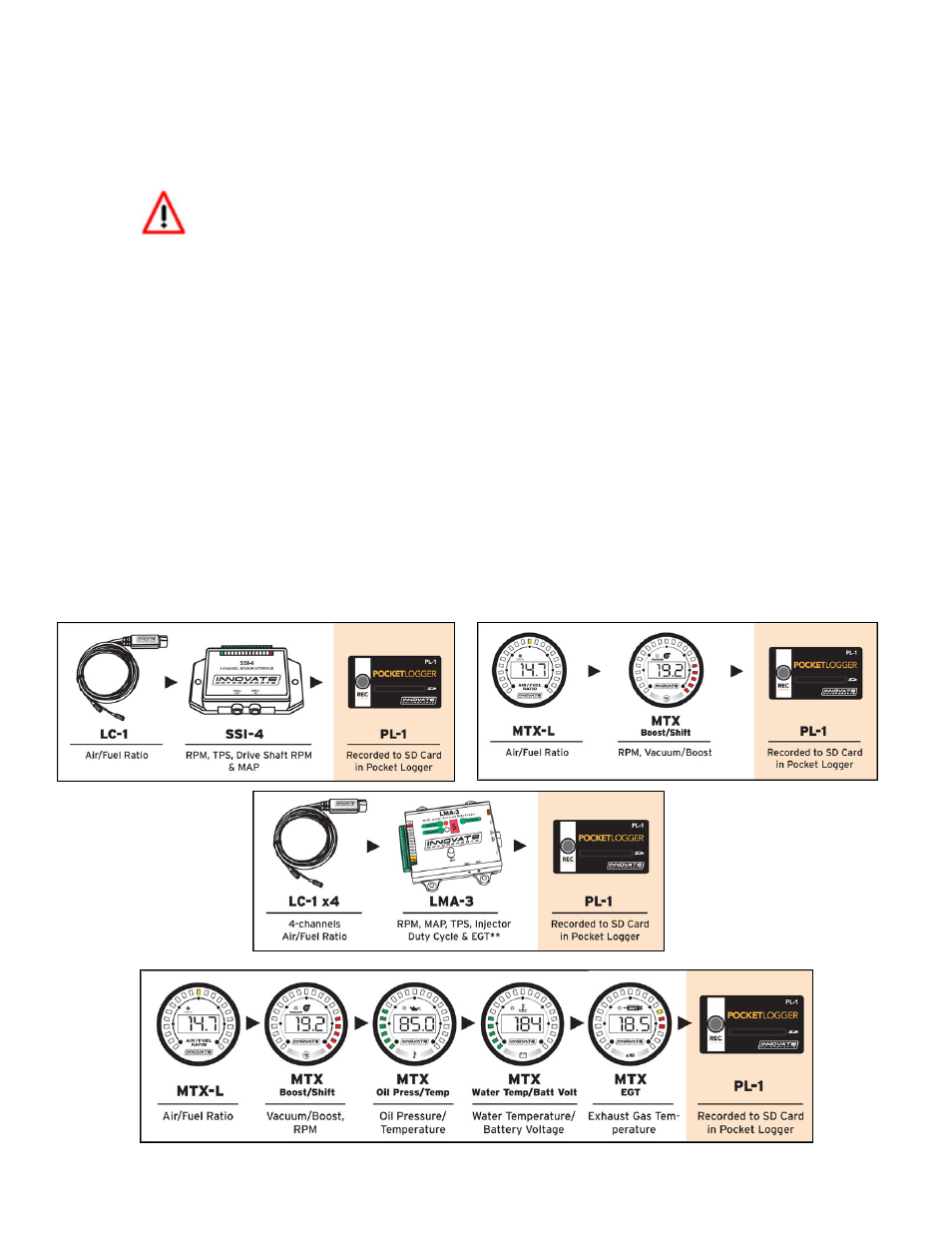 2 wiring, 3 mounting, 4 connecting the pl-1 to the mts serial chain | Innovate Motorsports PL-1 User Manual | Page 4 / 9