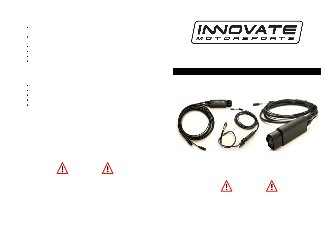 Innovate Motorsports LC-1 Quick Start Guide User Manual | 2 pages