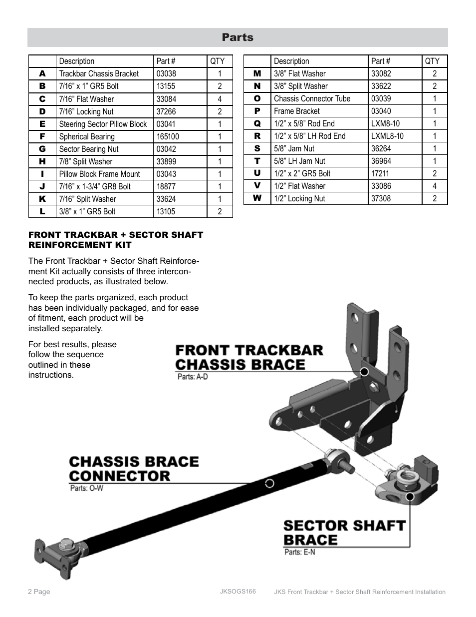 Parts | JKS OGS166 User Manual | Page 2 / 9