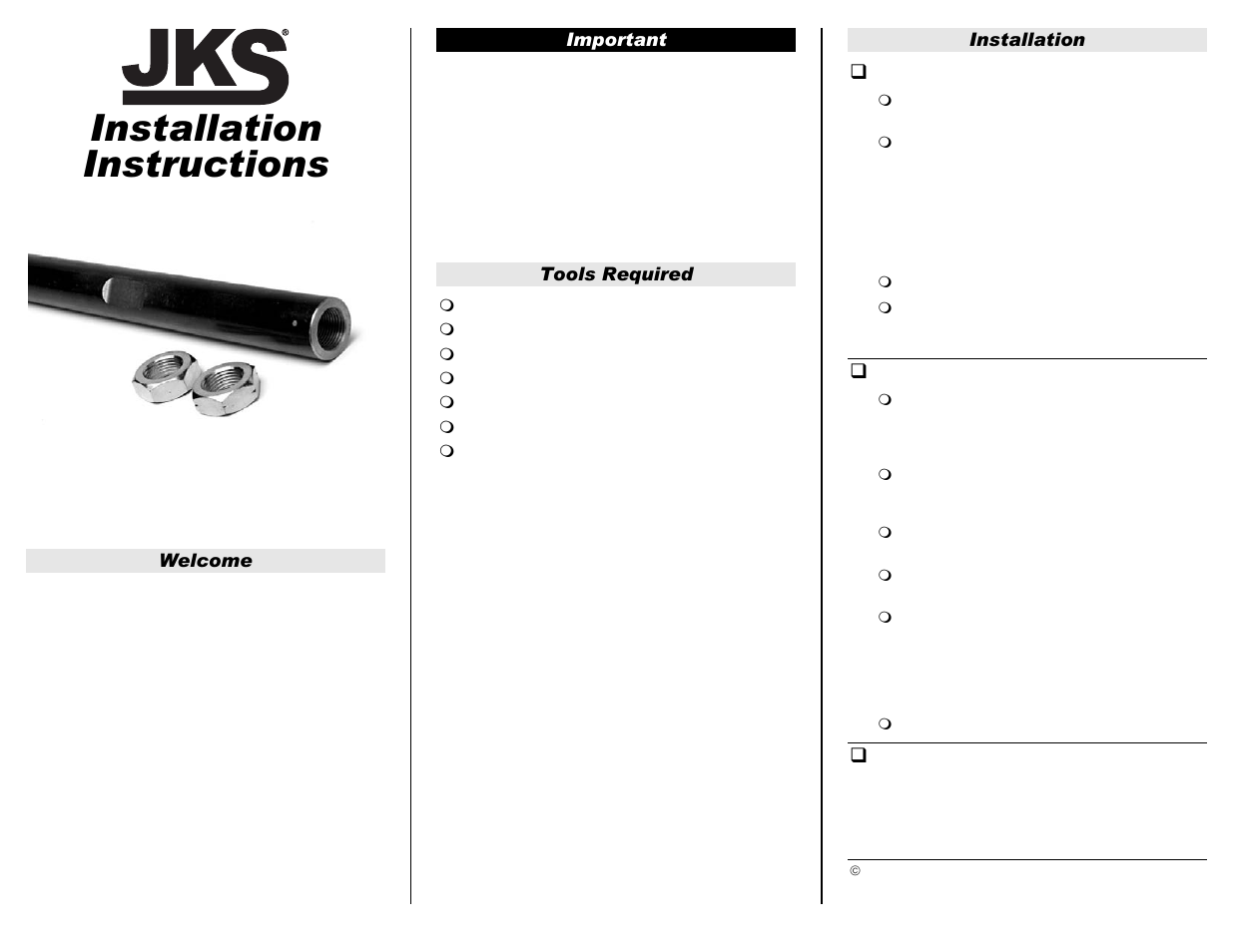 JKS PN TR301 User Manual | 1 page