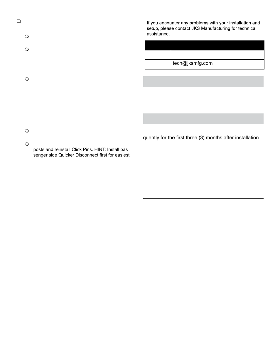 Troubleshooting, Maintenance | JKS 2034 User Manual | Page 6 / 6