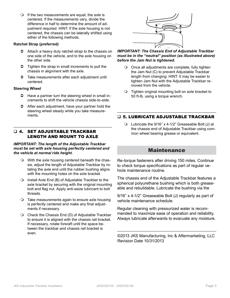 Maintenance | JKS OGS126 User Manual | Page 3 / 3