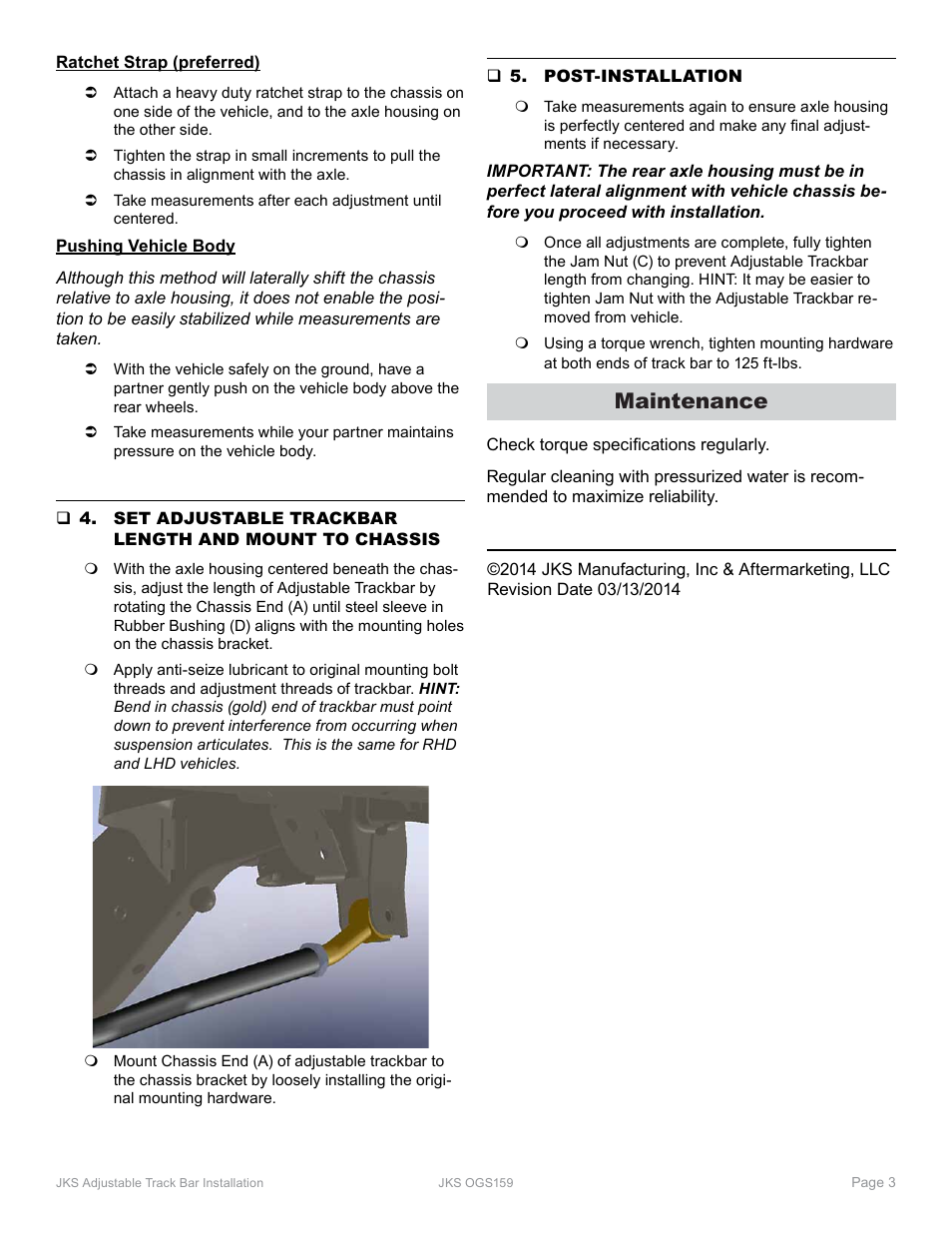 Maintenance | JKS OGS159 User Manual | Page 3 / 3