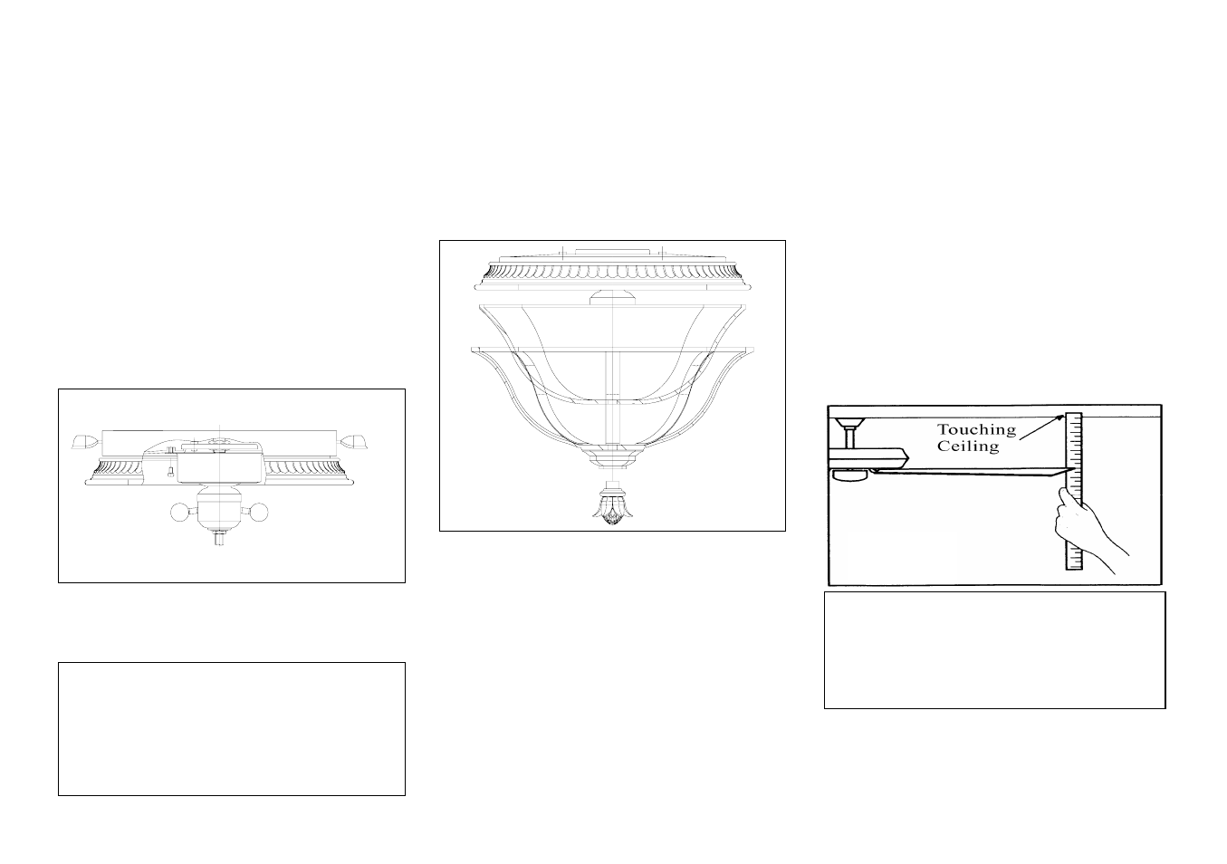 050928.pdf, Blade balancing, Warning | Attaching the light kit, Installing the bulb and glass | King of Fans Belmont User Manual | Page 11 / 14