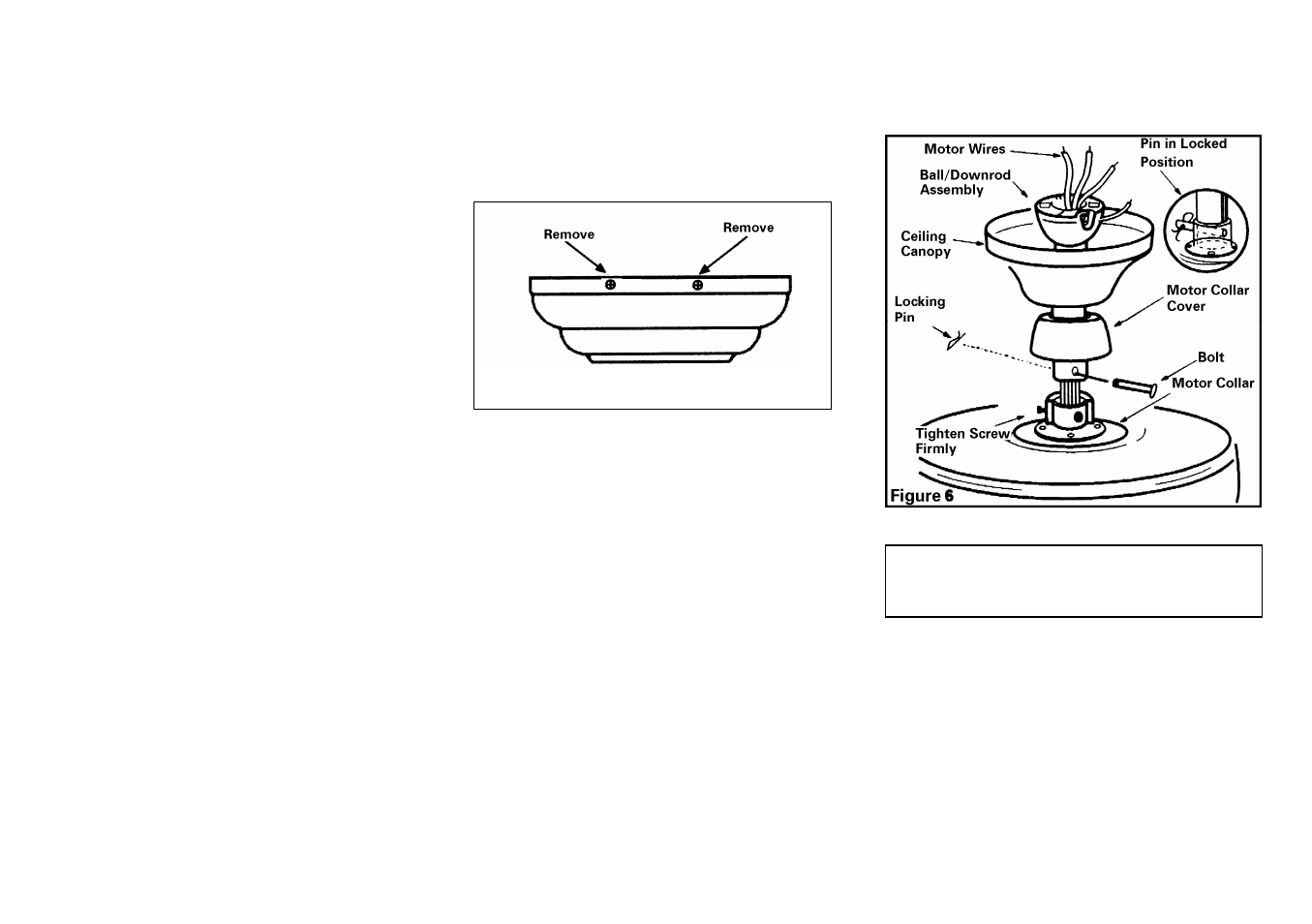 051017.pdf, Hanging the fan, Option 1: standard ceiling | King of Fans Belmont User Manual | Page 6 / 14