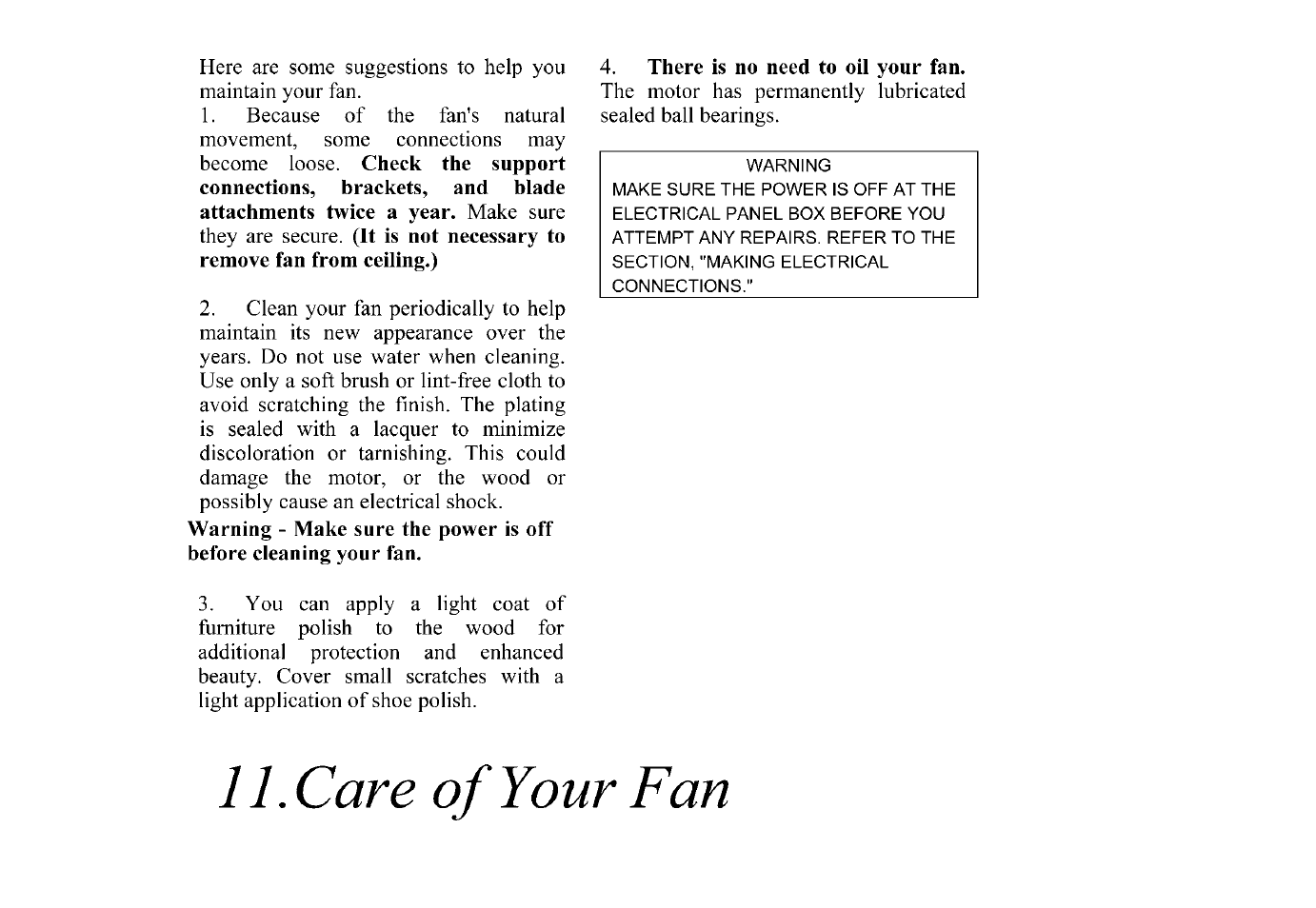 King of Fans Cabrerra User Manual | Page 13 / 15