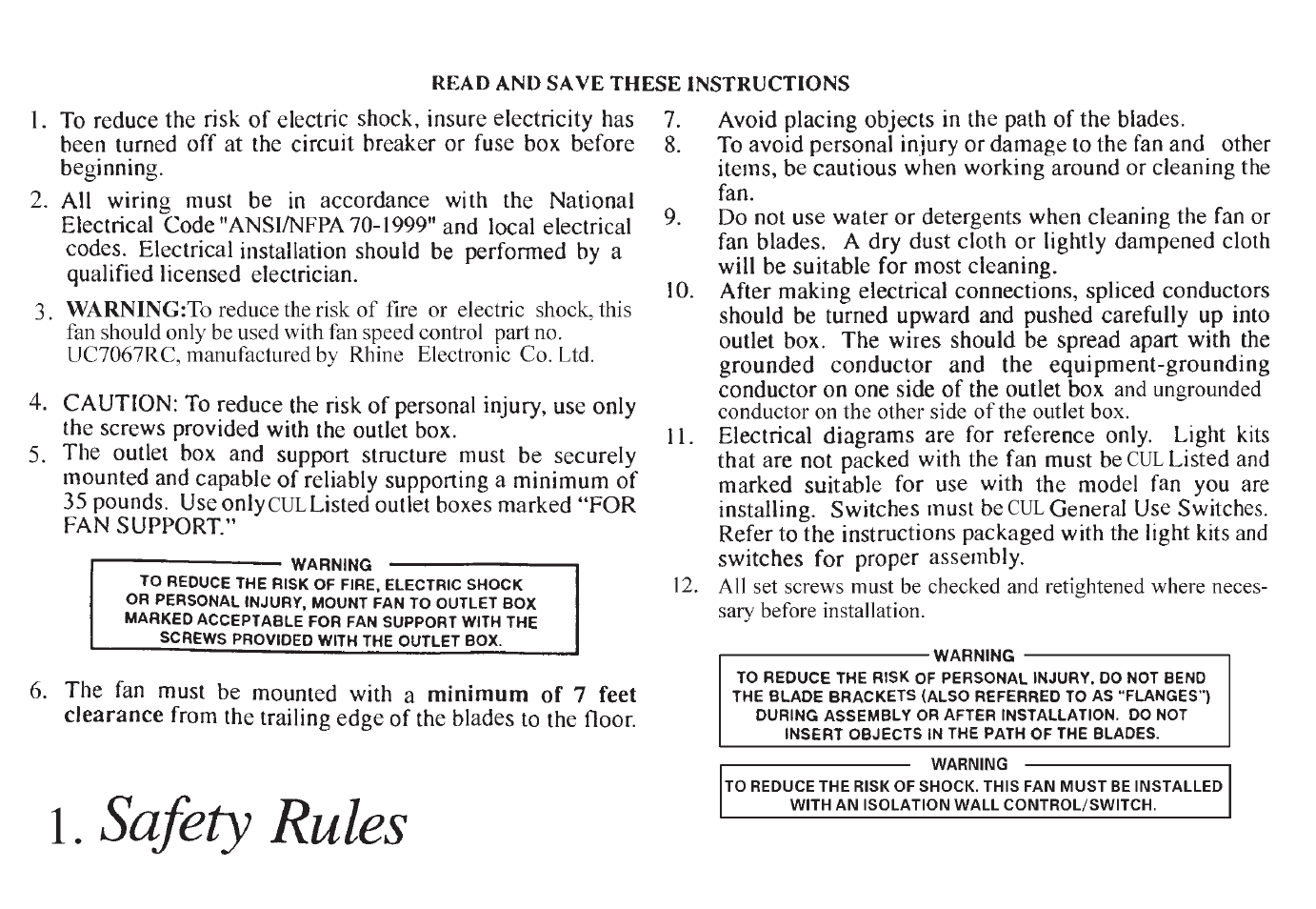 King of Fans Cabrerra User Manual | Page 3 / 15