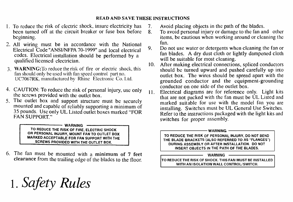 King of Fans Fulton User Manual | Page 4 / 16