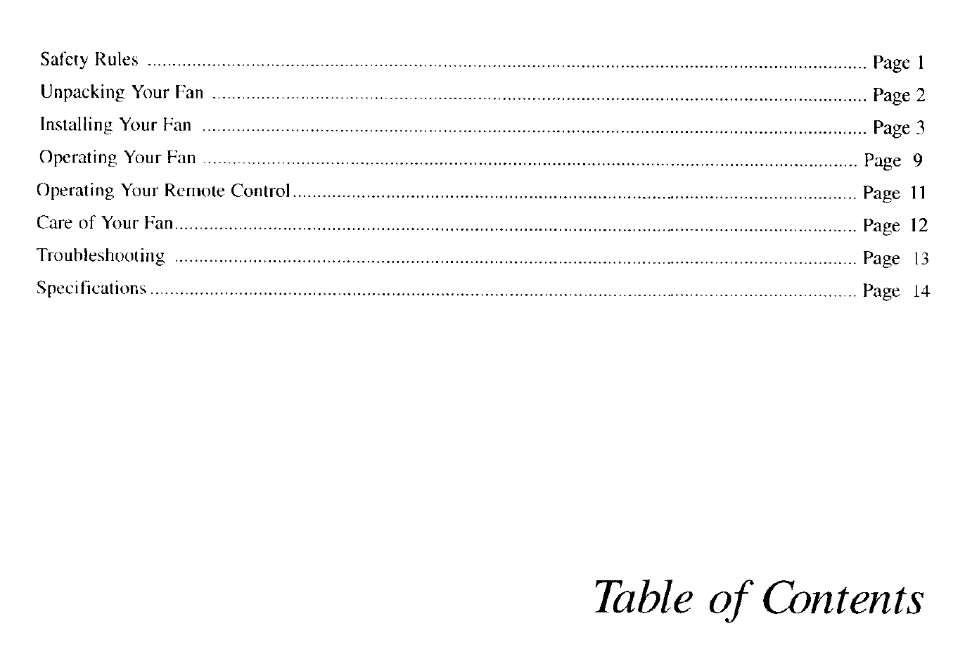 King of Fans Sabitini User Manual | Page 2 / 16