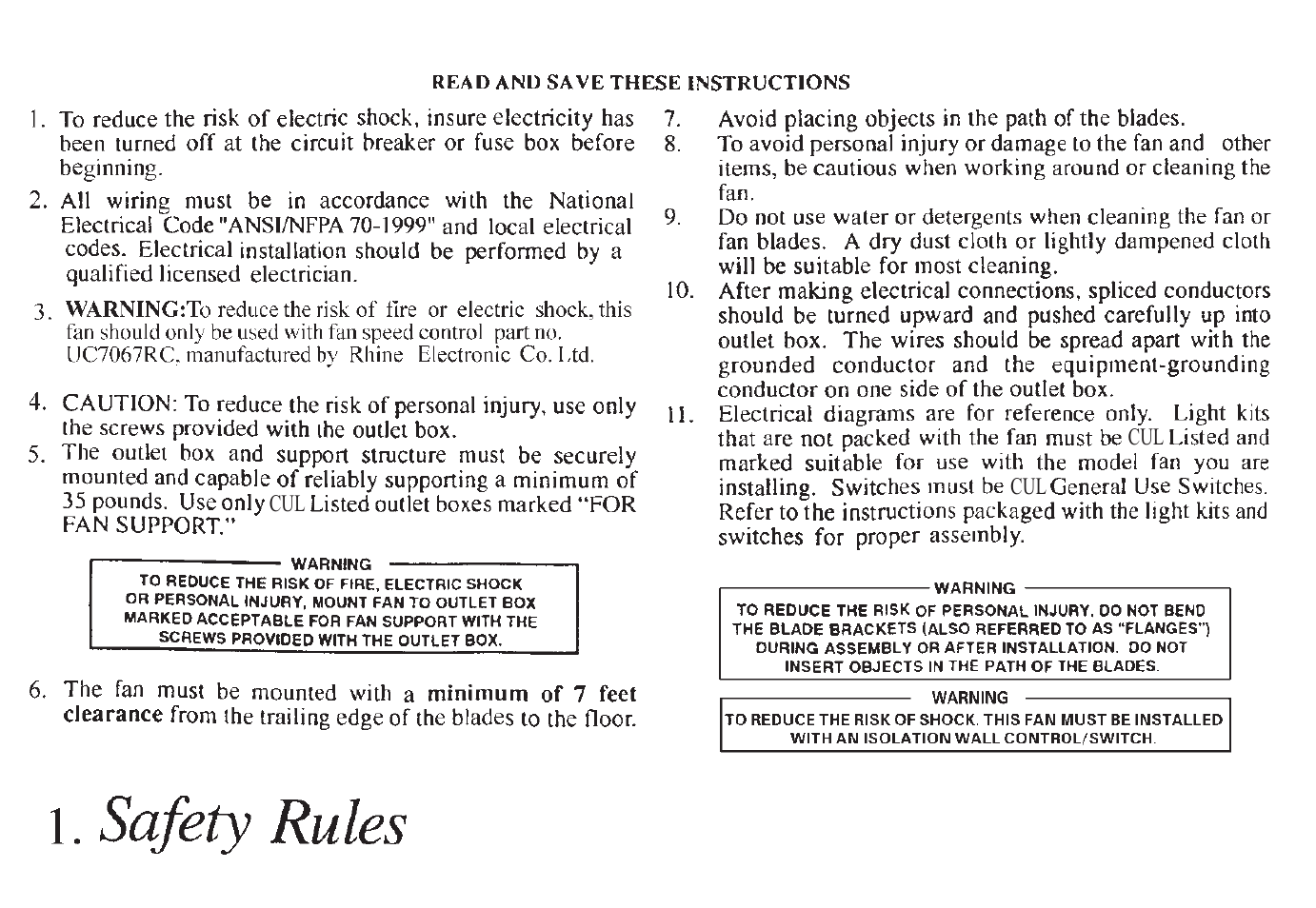 King of Fans Sabitini User Manual | Page 3 / 16