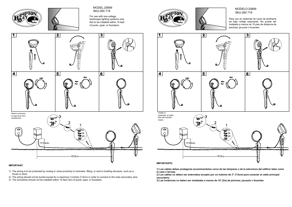 King of Fans 20899 4 Watt Floodlight User Manual | 1 page