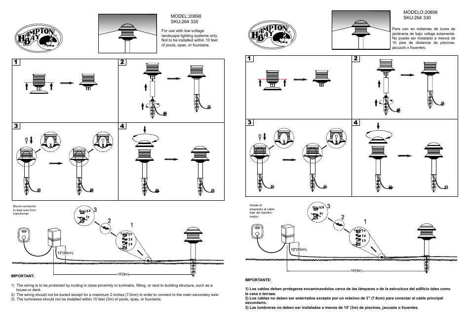 King of Fans 20898 4 Watt Tier Light User Manual | 1 page