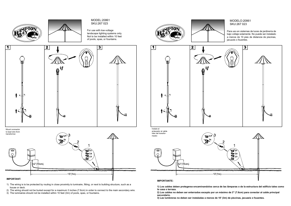 King of Fans 20861 Exterior Path User Manual | 1 page