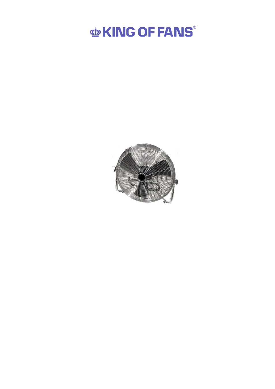 King of Fans 82820 HV-20G 20 HIGH VELOCITY User Manual | 10 pages