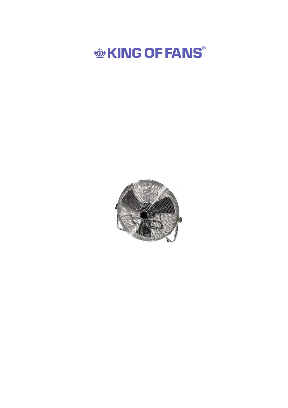 Circulador de aire de alta velocidad, Manual del usuario | King of Fans 82820 HV-20G 20 HIGH VELOCITY User Manual | Page 6 / 10
