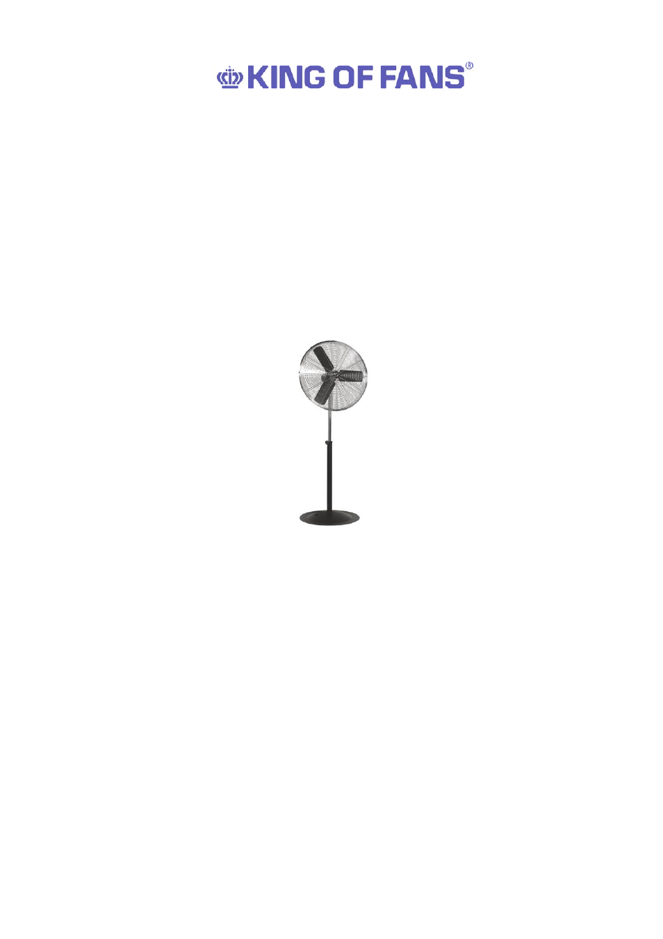 King of Fans 82622 HVP-30E 30 High User Manual | 12 pages