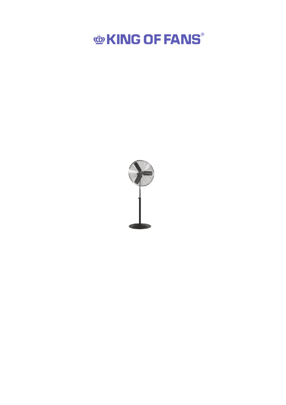 Circulador de aire de alta velocidad, Manual del usuario | King of Fans 82622 HVP-30E 30 High User Manual | Page 7 / 12