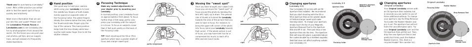 Lensbaby 2.0 User Manual | 2 pages