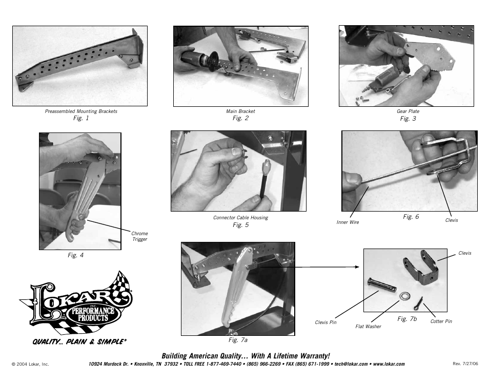 Lokar EHB-9201 Under-the-Dash Hand Operated Parking Brake User Manual | Page 2 / 2