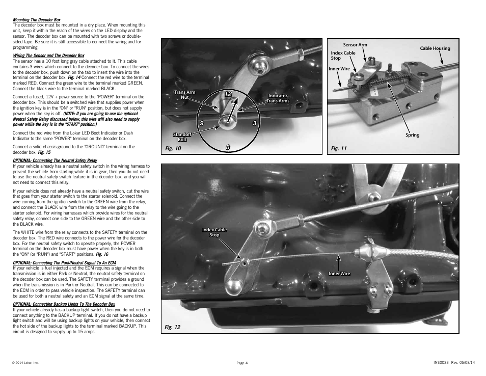 Lokar Cable Operated Sensor Kit-GM User Manual | Page 4 / 6