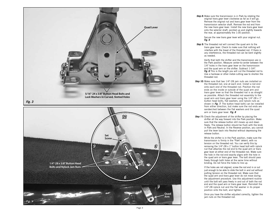 Lokar Automatic Transmission Shifter GM Floor Mount User Manual | Page 3 / 6