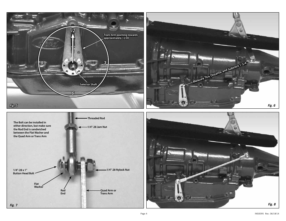 Lokar Automatic Transmission Shifter Ford AOD, 4R70W, and AODE Floor Mount User Manual | Page 4 / 6