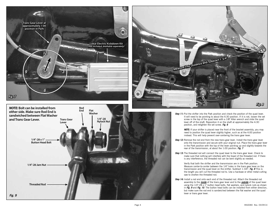 Lokar Automatic Trans Mount Shifter TH400 User Manual | Page 4 / 6