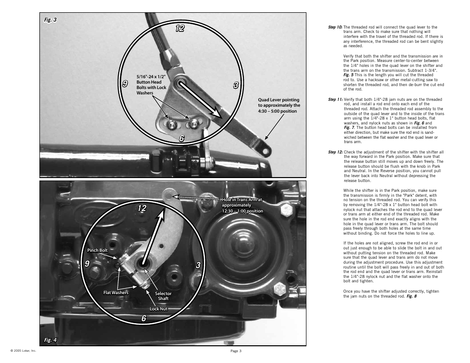 Lokar Automatic Transmission Shifter Ford C4/C6 Tailmount User Manual | Page 3 / 6
