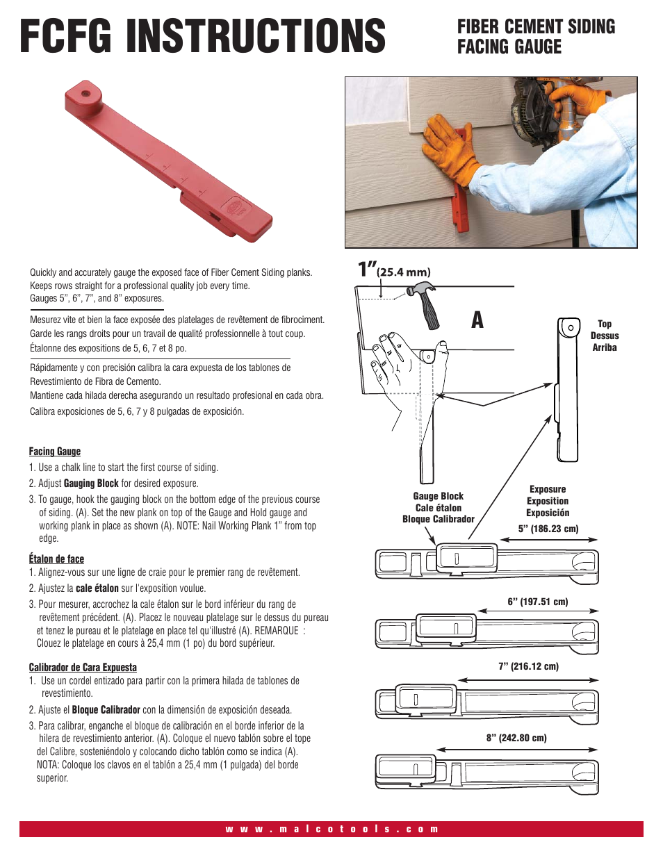 Malco FCFG Gauge: Facing User Manual | 1 page