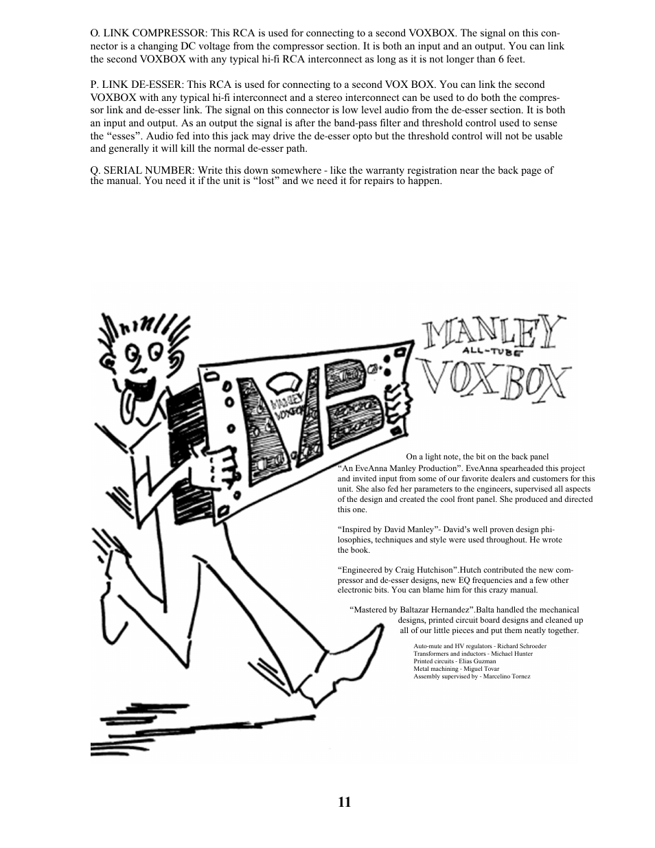 Manley VOXBOX - MVBXA 4/2003 User Manual | Page 11 / 26