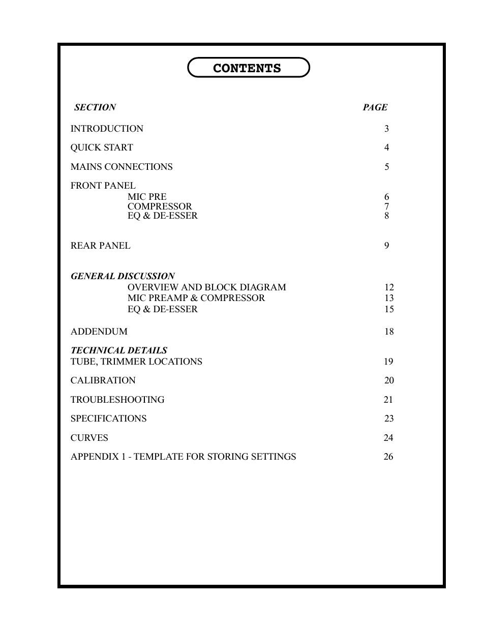 Manley VOXBOX - MVBXA 4/2003 User Manual | Page 2 / 26