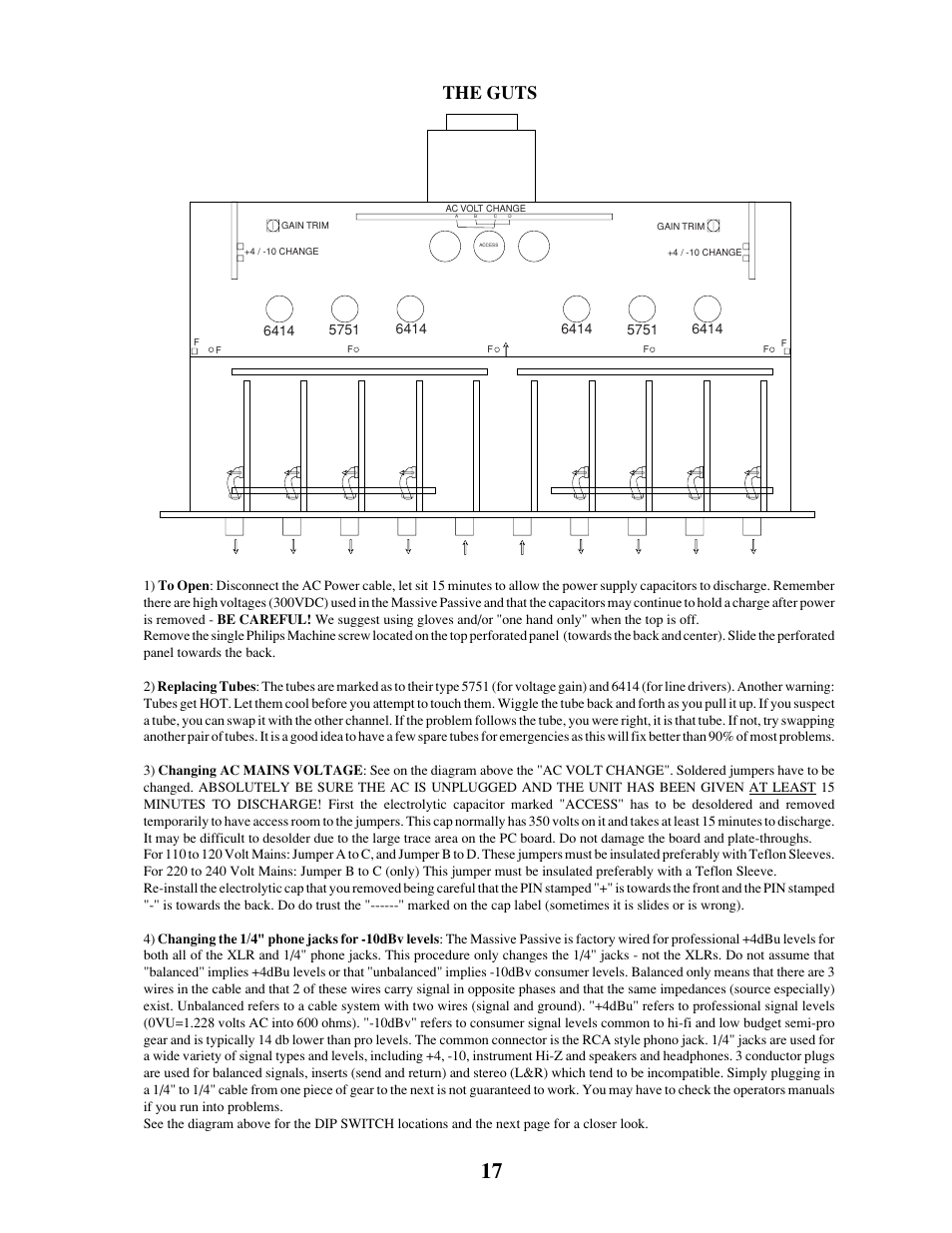 The guts | Manley MASSIVE PASSIVE STEREO TUBE EQ - MSMP 1998 - 2/2004 User Manual | Page 17 / 33