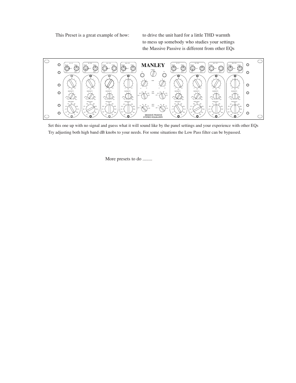Manley | Manley MASSIVE PASSIVE STEREO TUBE EQ - MSMP 1998 - 2/2004 User Manual | Page 32 / 33