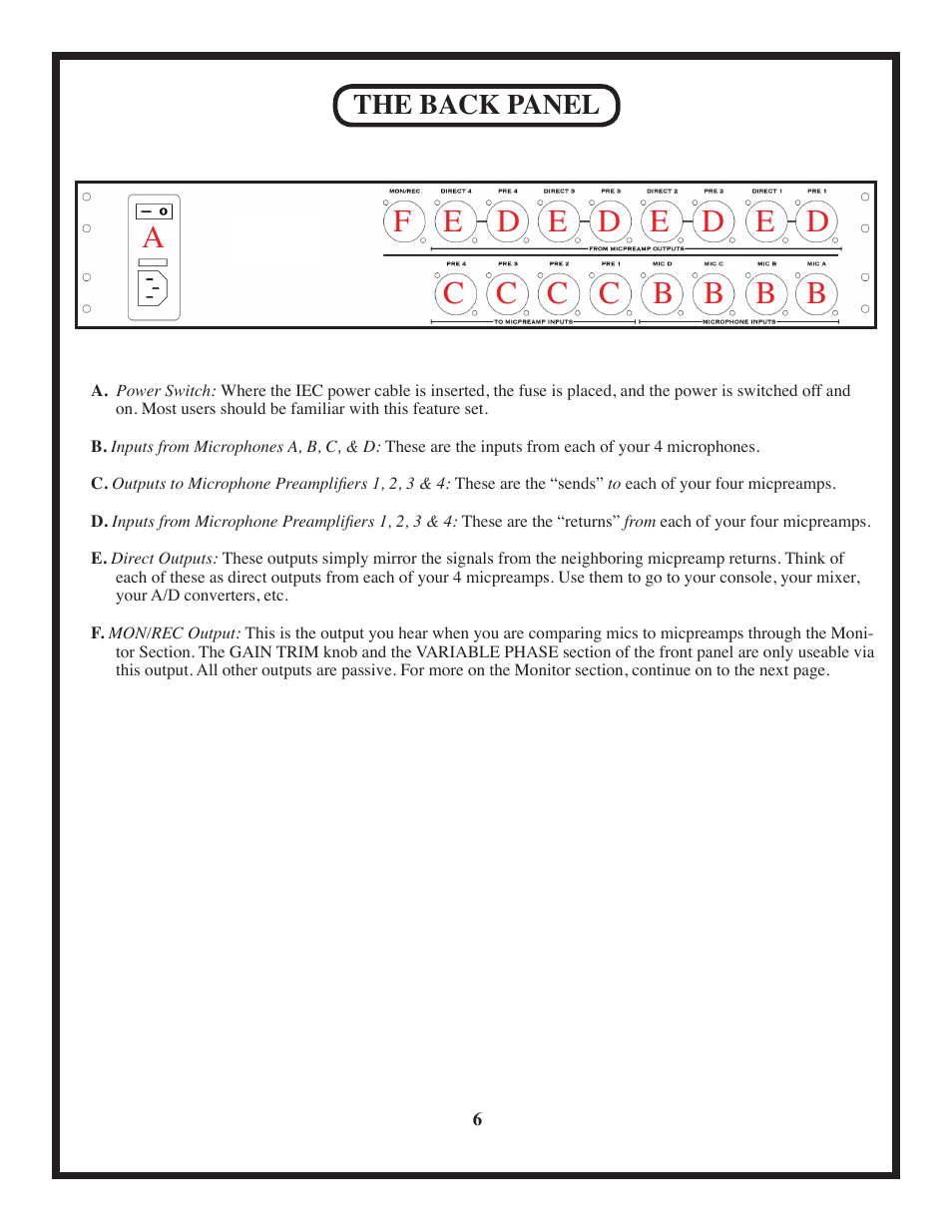 Manley MicMAID 4x4 Matrix-Switcher 10/2010 - present User Manual | Page 6 / 12