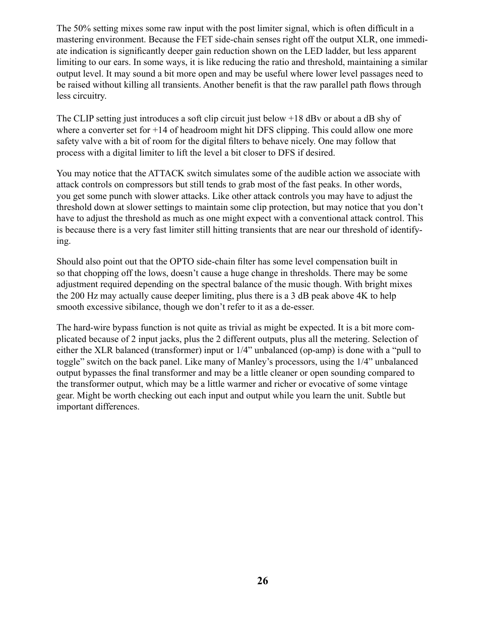 Manley SLAM! User Manual | Page 26 / 29