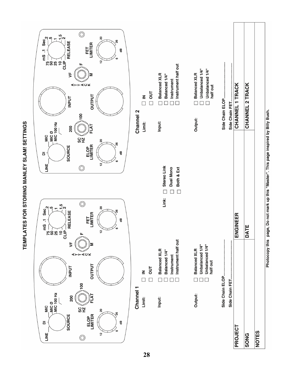 Manley SLAM! User Manual | Page 28 / 29