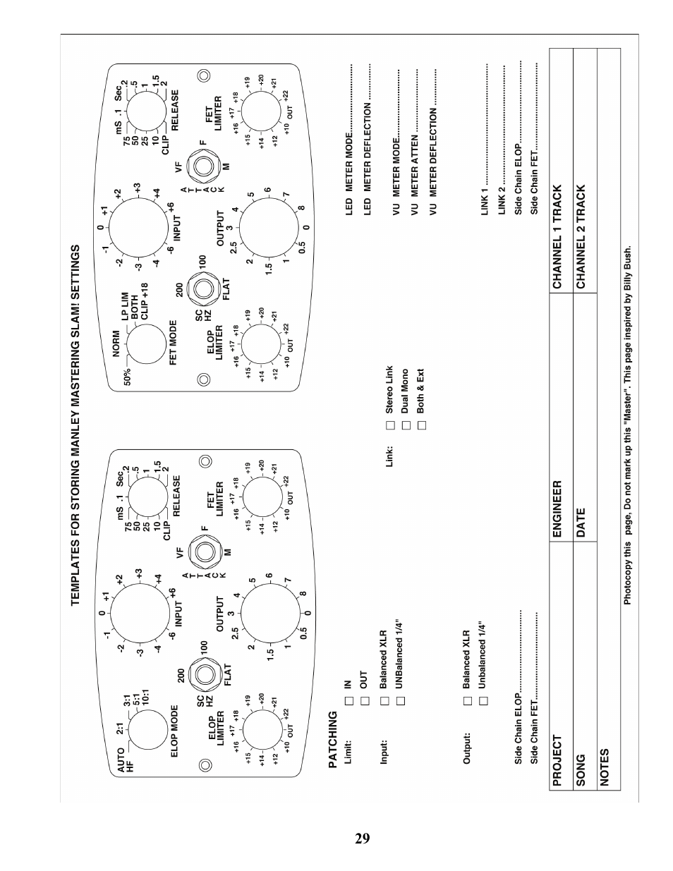 Manley SLAM! User Manual | Page 29 / 29