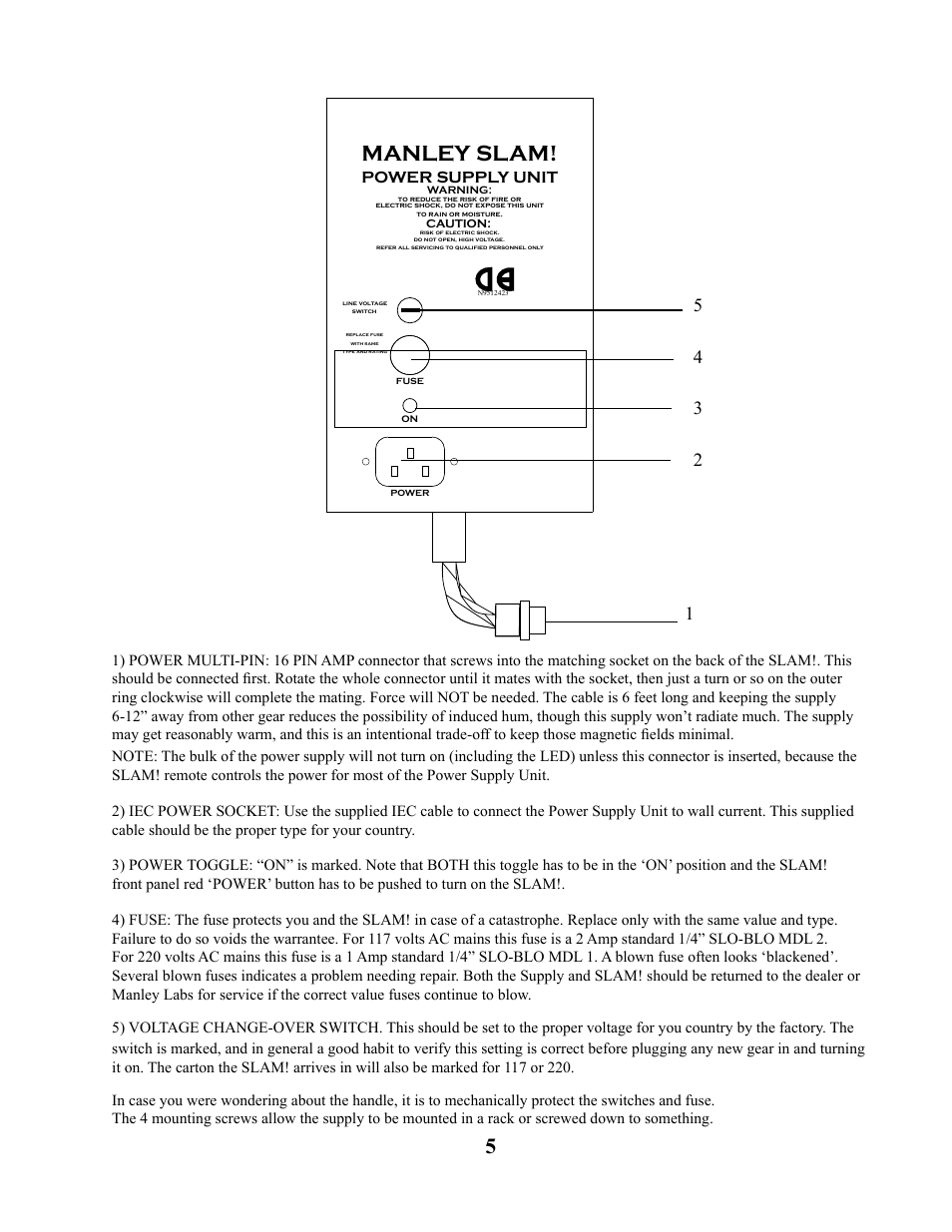 Manley slam | Manley SLAM! User Manual | Page 5 / 29