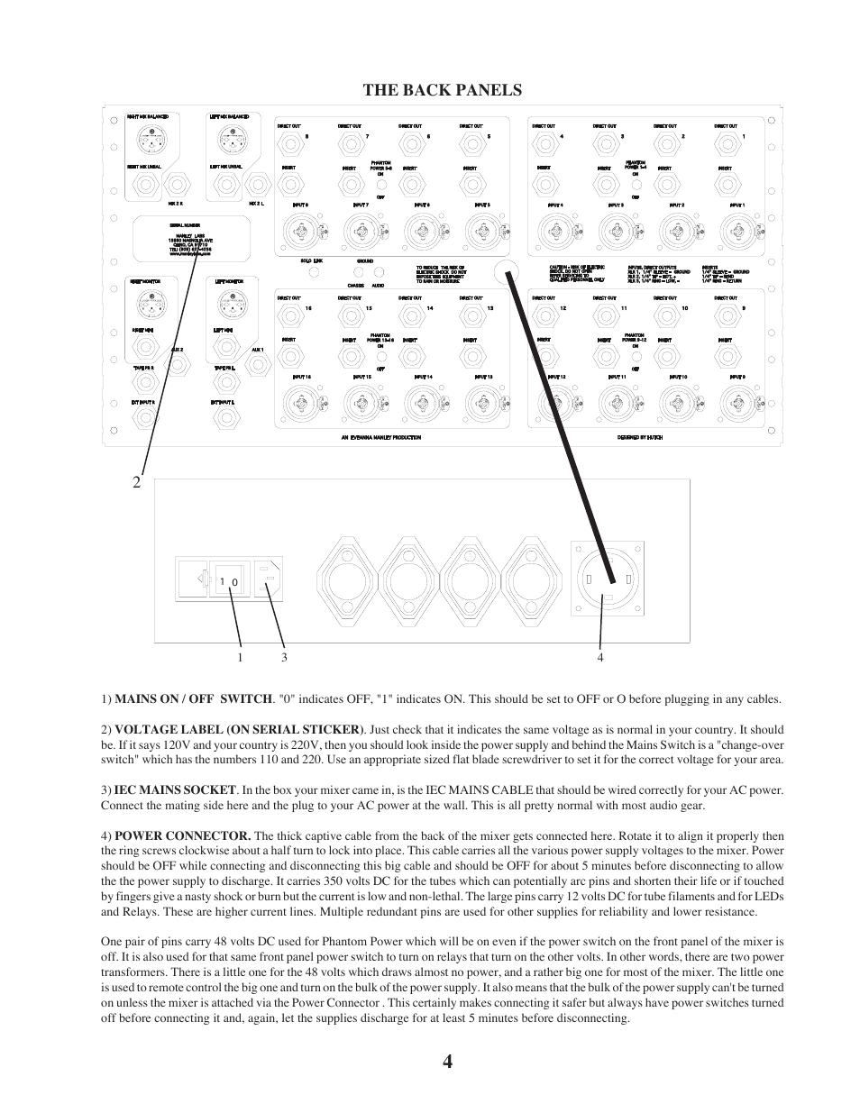 Manley 16 x 2 TUBE MIXER 2002 - present above 106 User Manual | Page 4 / 22
