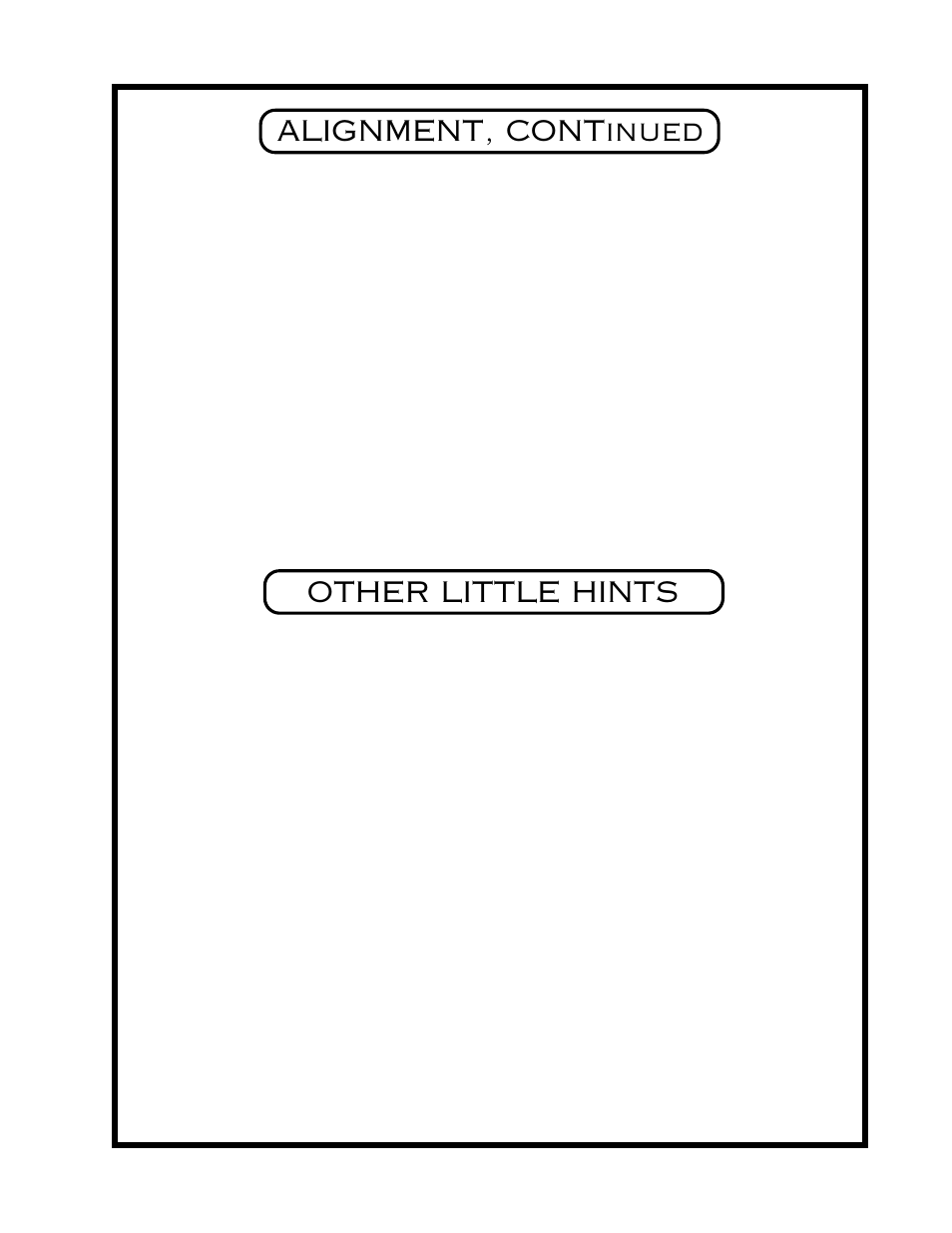 Alignment, continued, Other little hints | Manley TAPE HEAD PREAMPLIFIERS User Manual | Page 10 / 15