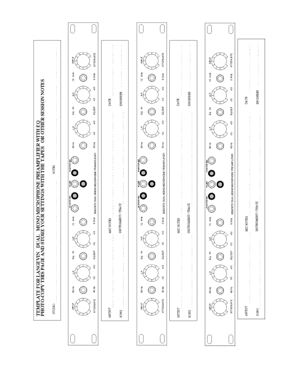 Manley LANGEVIN DUAL MONO MICROPHONE PREAMPLIFIER WITH EQ User Manual | Page 15 / 15