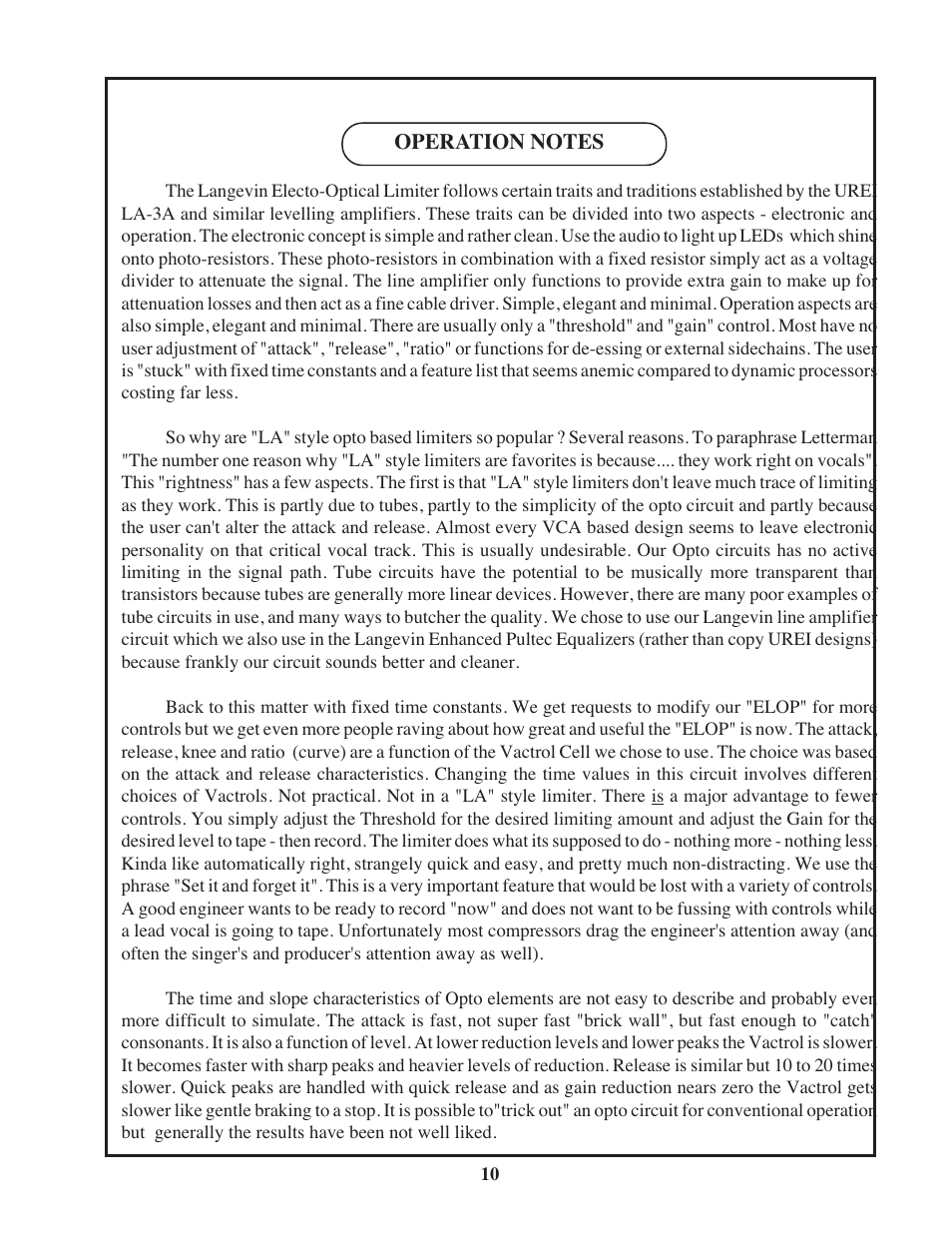 Manley Langevin Dual Vocal Combo 4/2001 - present LDVCP179 and up User Manual | Page 10 / 22