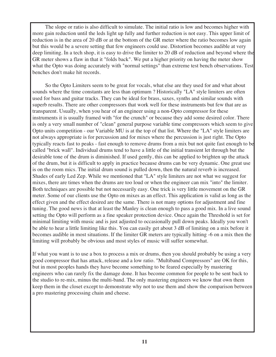 Manley Langevin Dual Vocal Combo 4/2001 - present LDVCP179 and up User Manual | Page 11 / 22