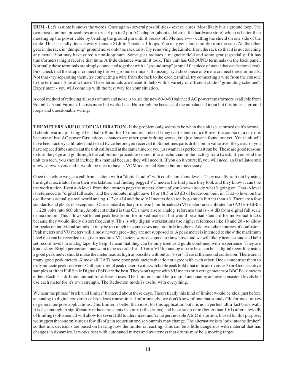 Manley Langevin Dual Vocal Combo 4/2001 - present LDVCP179 and up User Manual | Page 14 / 22