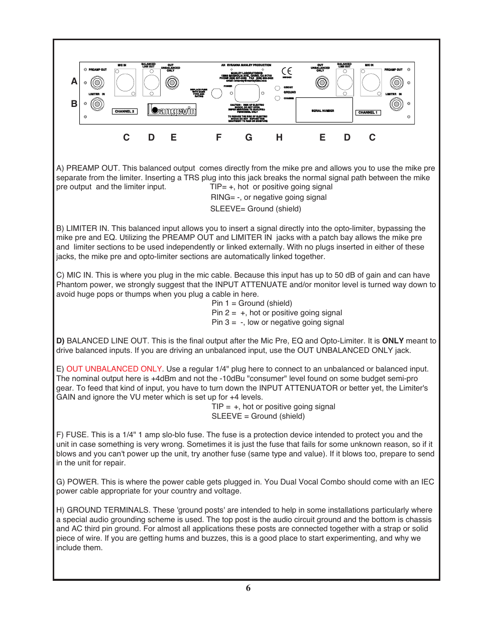 Manley Langevin Dual Vocal Combo 4/2001 - present LDVCP179 and up User Manual | Page 6 / 22